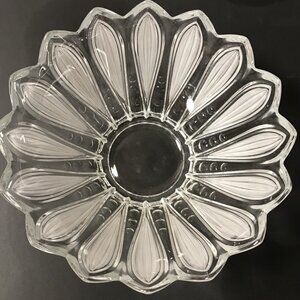 Vintage Heavy Lead Glass crystal tulip serving bowl